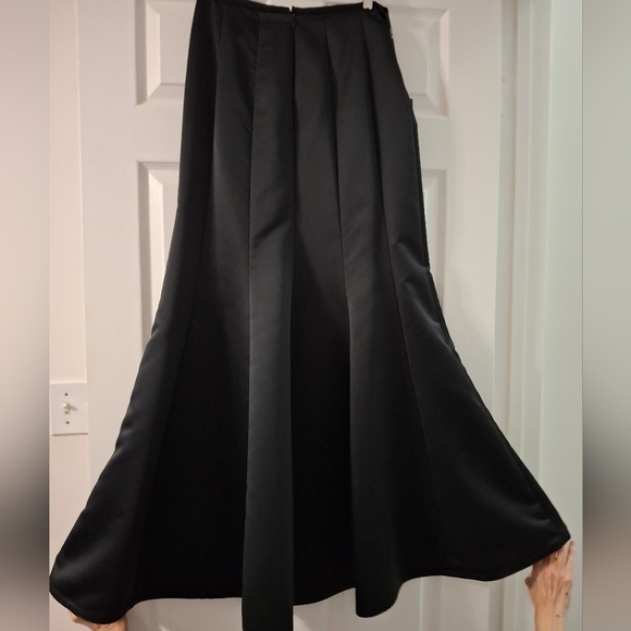 Tadashi Shoji Black Maxi Skirt Formal Evening  Cocktail A Line Long Sz 8 NWT - Picture 8 of 9